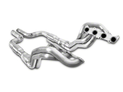 Stainless Power 1-7/8-Inch Long Tube Headers; Catted; Aftermarket Connect (15-23 Mustang GT w/ SW, MBRP or Corsa Cat-Back)