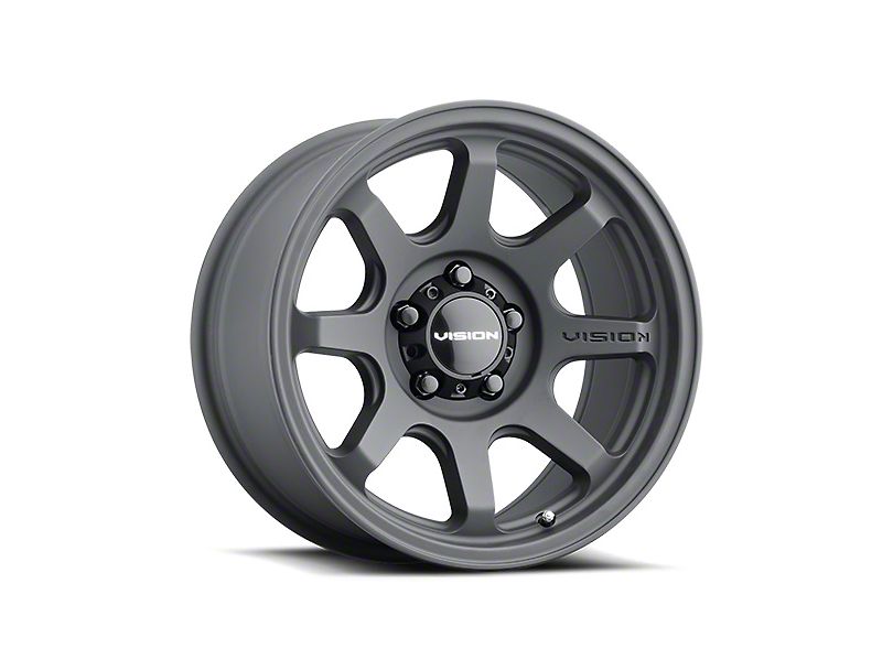 Vision Off-Road Flow Satin Black 6-Lug Wheel; 17x9; -12mm Offset