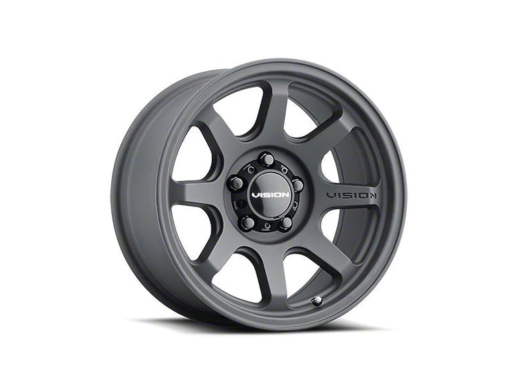 Vision Off-Road Flow Satin Black 6-Lug Wheel; 17x9; -12mm Offset